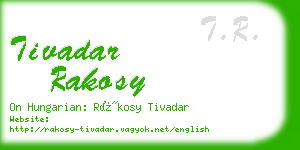 tivadar rakosy business card